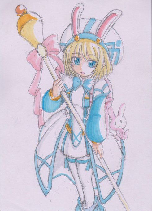 発掘されたスケッチブックに描いたポーラ。2015#アイギスお絵かき #千年戦争アイギス 