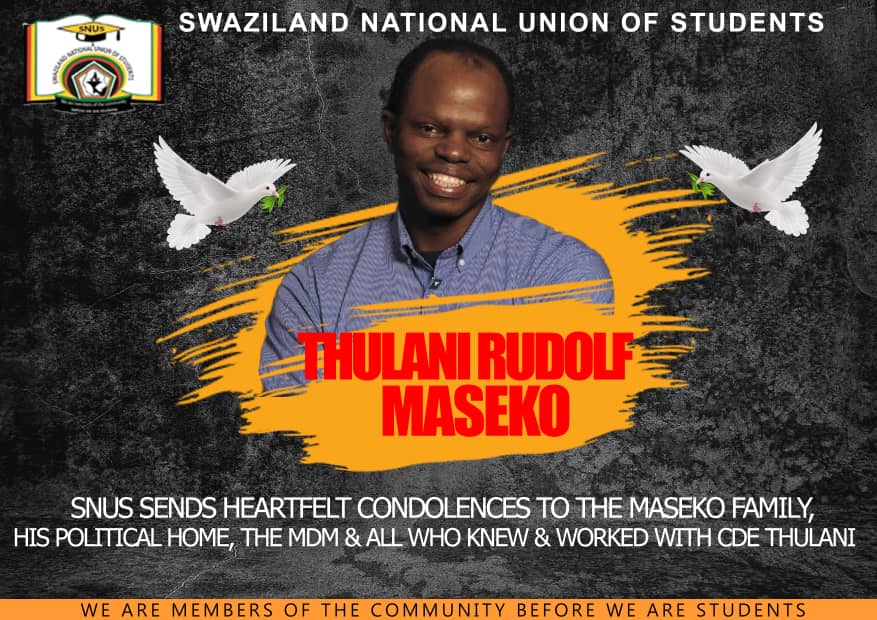 "Time and time again, we go through the valley of the shadow of death for the dream of Freedom". - Comrade Thulani Rudolf Maseko

Rest well Ngcamane. You have played your part like no other.
Lala ngokuthula Khubonye.
#JusticeForThulaniMaseko