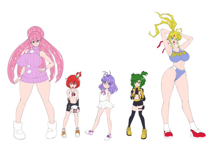 ドッジ弾子の主人公チーム
中学生組は発育マシマシ 