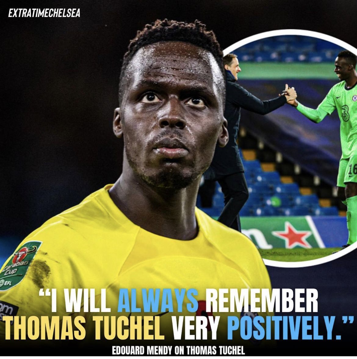 Edouard Mendy talking about Thomas Tuchel.