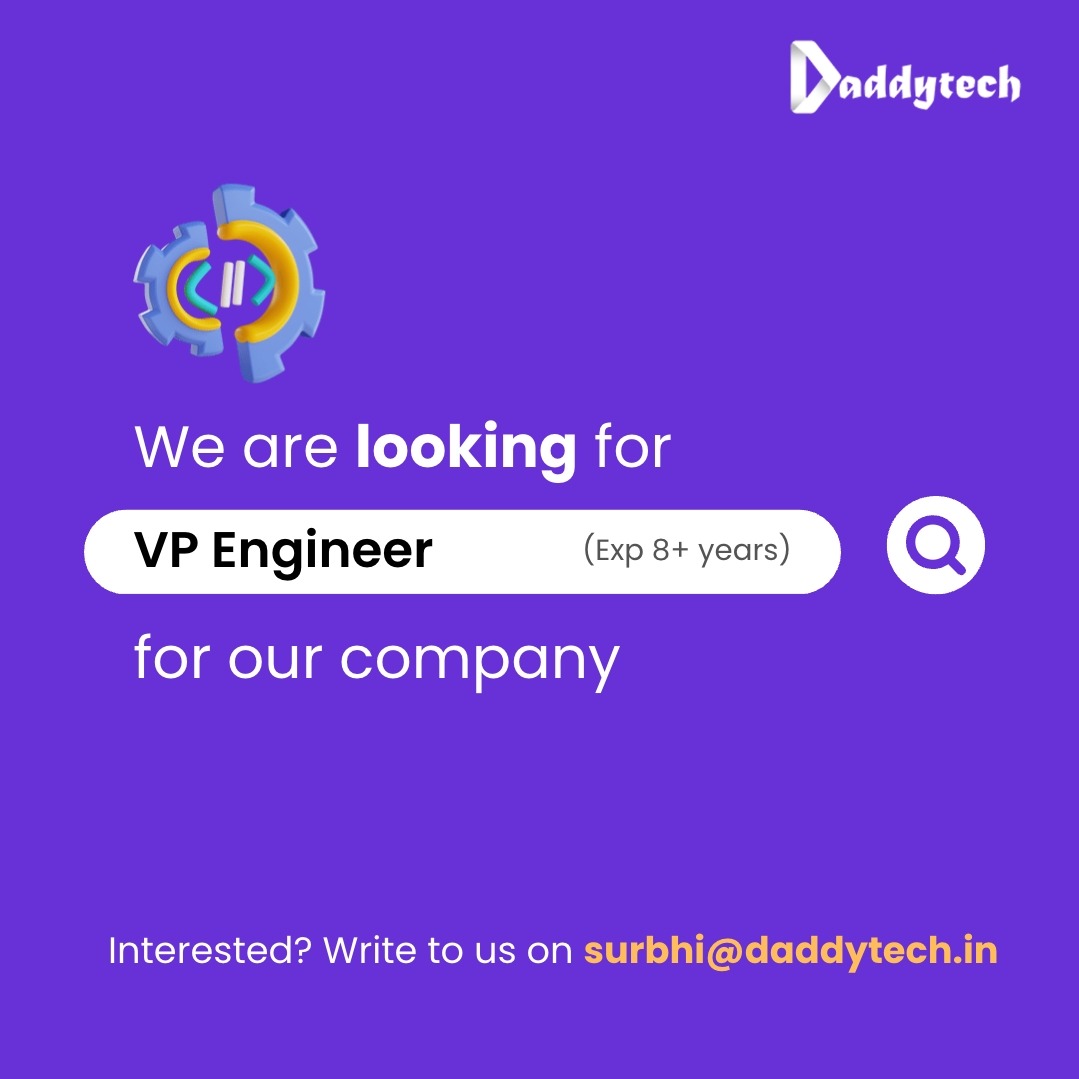 teamdaddytech's tweet photo. Are you a seasoned leader in engineering, ready to take on the challenge of leading a top-performing team?

DaddyTech is hiring a VP of Engineering to drive innovation and growth at the company.  #recruitment #resume #hiring #share #management #training #training #engineering https://t.co/Iax3qjCOO2