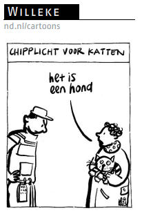 Dit een een grappig grapje van <a href="/willekebrouwer/">willeke brouwer</a>. Links de cartoon van zaterdag, rechtst de cartoon van maandag.