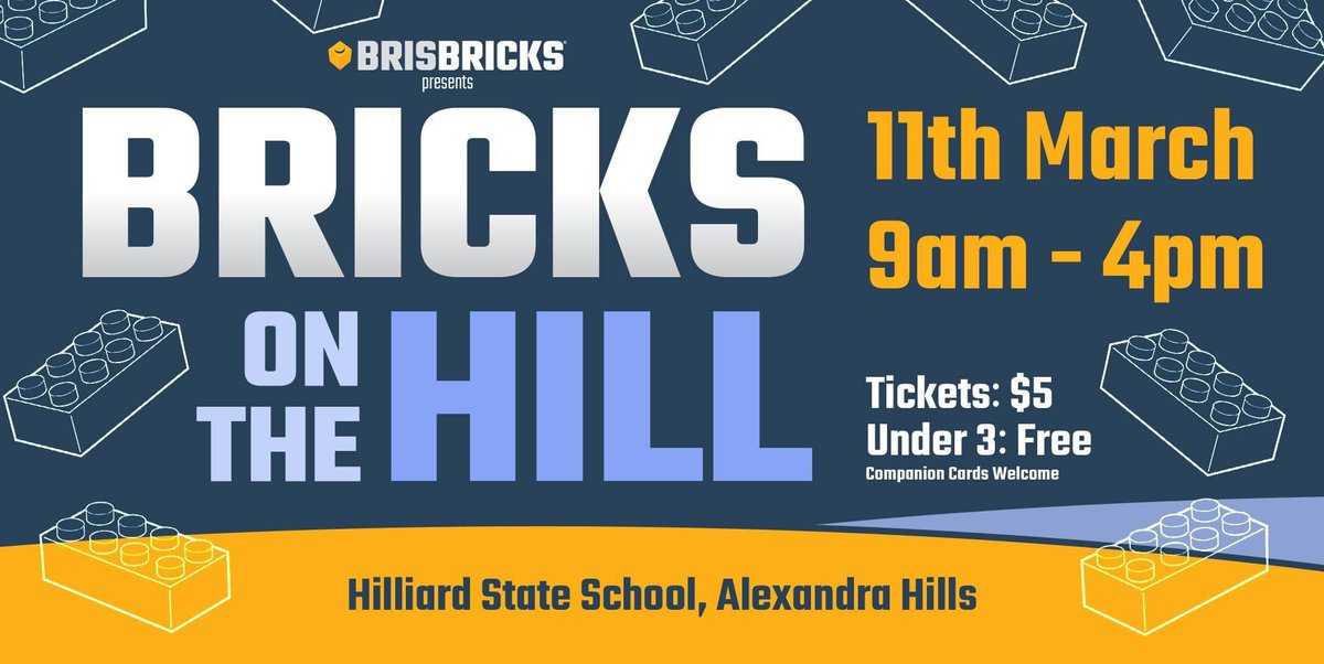We're BACK for another one-day pop-up #LEGO Fan Expo at Hilliard State School!

Come and see the awesome creations built by some of Queensland's top builders.

Tickets at the door:
- Admission is $5 per person.
- Kids under 3 are free.
- Companion Cards welcome.
#Brisbane
