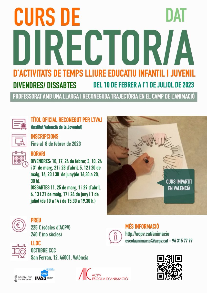 MarcBrell's tweet photo. Encara queden places per a formar-te en DAT #enValencia (l'accent l'imagineu que no van en els hashtags). https://t.co/7gYturDnSp