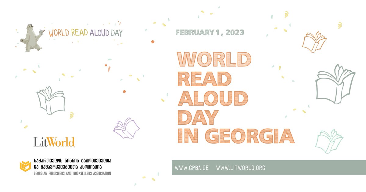 GPBAOFFICIAL's tweet photo. February 1st will mark the 8th celebration of World Read Aloud Day in Georgia. Georgian Publishers and Booksellers Association has been successfully implementing the project since 2016.

Learn More - https://t.co/KHt0UQilm2 https://t.co/O1gKrZD84b