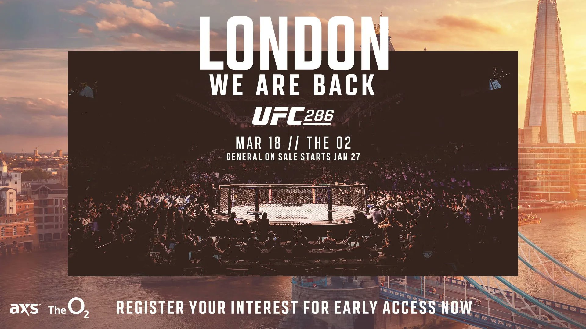 The O2 on Twitter "CALLING ALL UFCEurope FANS >>> UFC286 will be heading to The O2 on