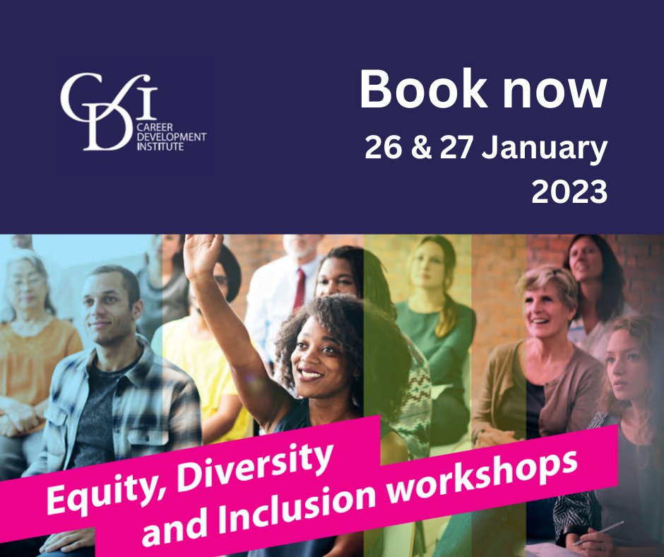 Join our EDI Big Conversation Workshops on 26 &amp; 27 January 2023. Explore different aspects of diversity to determine the key barriers and issues affecting each community and generate ideas for how the CDI can address these concerns. Book your free place: ow.ly/em3150M0OtA