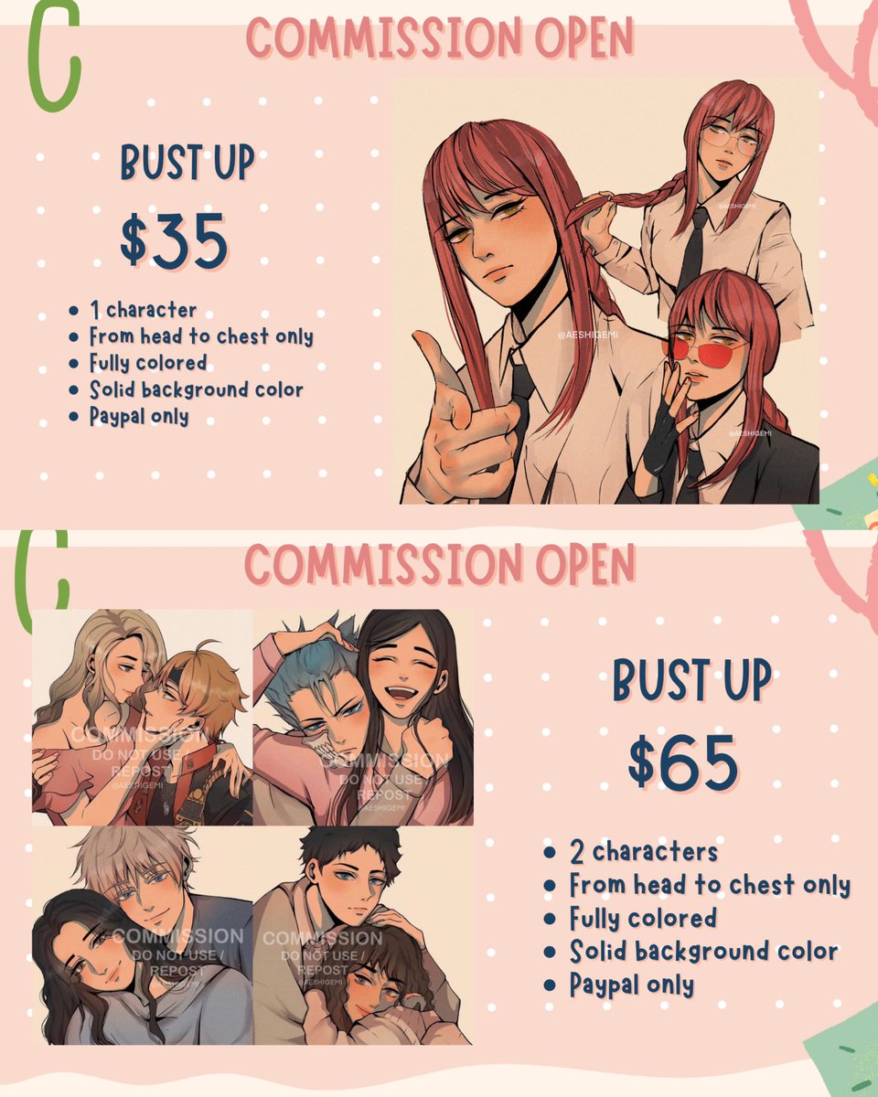 ‼️ EMERGENCY COMMISSIONS ‼️

please help an artist out. need to support my tuition 🥹✨ thank you!! 😭

- slots are still open
- rts and likes are very appreciated 🥺
- link below 