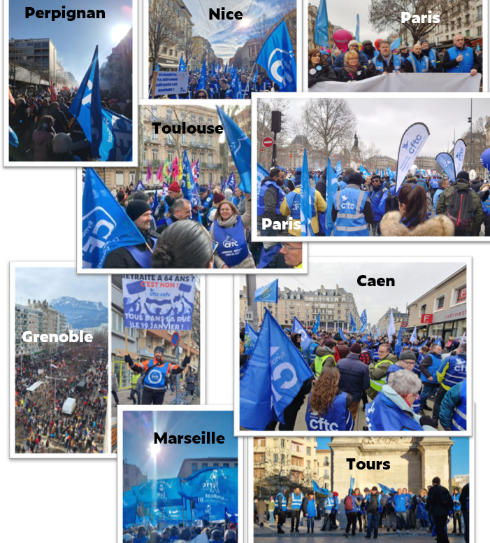 CftcCsfv's tweet photo. 💙🙌 #Bravo ! 
Vous avez été nombreux à vous mobiliser et participer à notre grande vague bleue du 19/01 partout en France !
#Merci à tous et n'oubliez pas, on ne lâche rien !
💥Rendez vous le mardi 31 janvier pour la suite ! ✊💪

#NonALaReformeDesRetraites #Retraite #CFTC https://t.co/CML69E5Njg