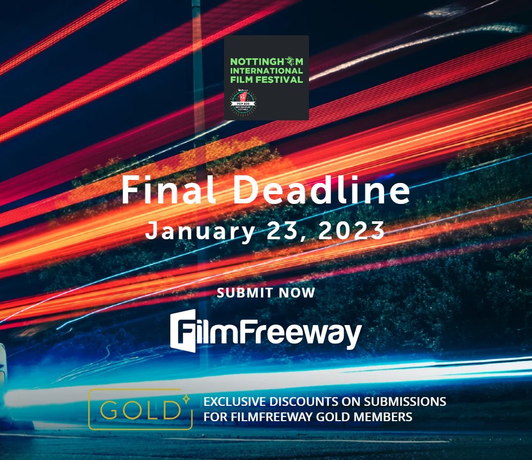Today is the NOTTIFF23 Final Deadline. If you're a #filmmaker this is your last chance to be part of the fun!

Submit now through <a href="/FilmFreeway/">FilmFreeway</a>
filmfreeway.com/Nottiff