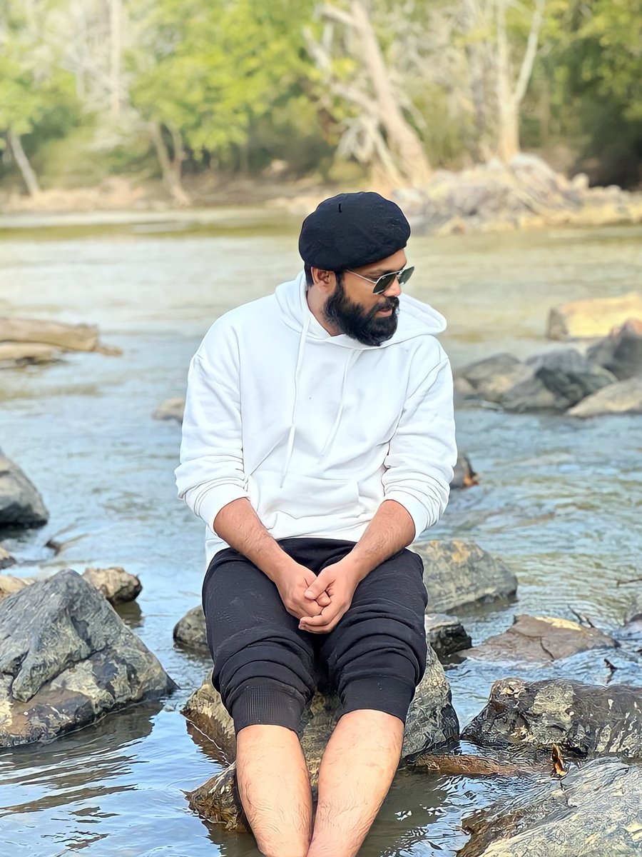 rakshitshetty's tweet photo. The mystery in the unexplored wilderness, the serenity in the flowing water, the sound of a child’s laughter, the company of my special people. Ah the many small delights of life 😊♥️ https://t.co/EchraJbJAX