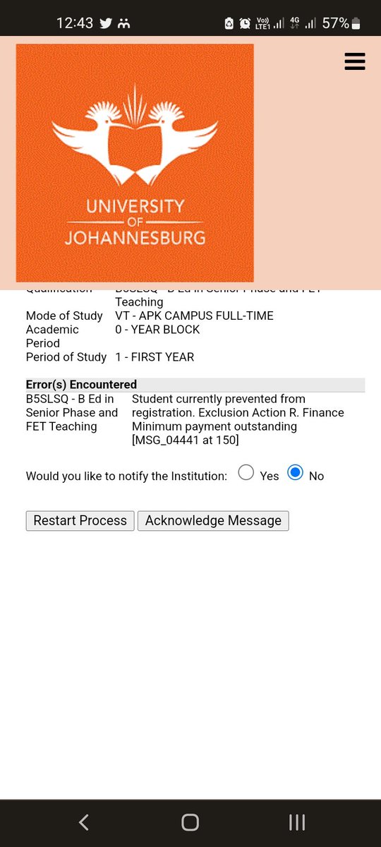 LebogangMaria7's tweet photo. @KyhelN We get that when we try registering https://t.co/l1qoKjUHZP