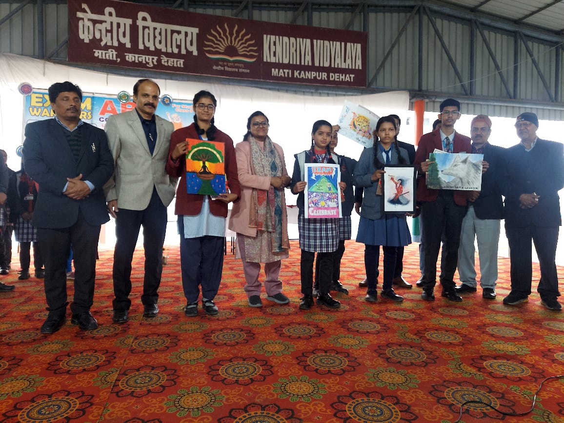 KVS_Lucknow's tweet photo. #ExamWarriors of KVS Lucknow Region  enthusiastically participated in  Painting Competition organized by Ministry of Education  on the occasion of #ParakramDiwas. 
#PPC2023 #ProudKVian 
#MyGovIndia . Some glimpses of winners. All the best. Keep smiling.
@EduMinOfIndia @KVS_HQ https://t.co/gAwFhJPliQ