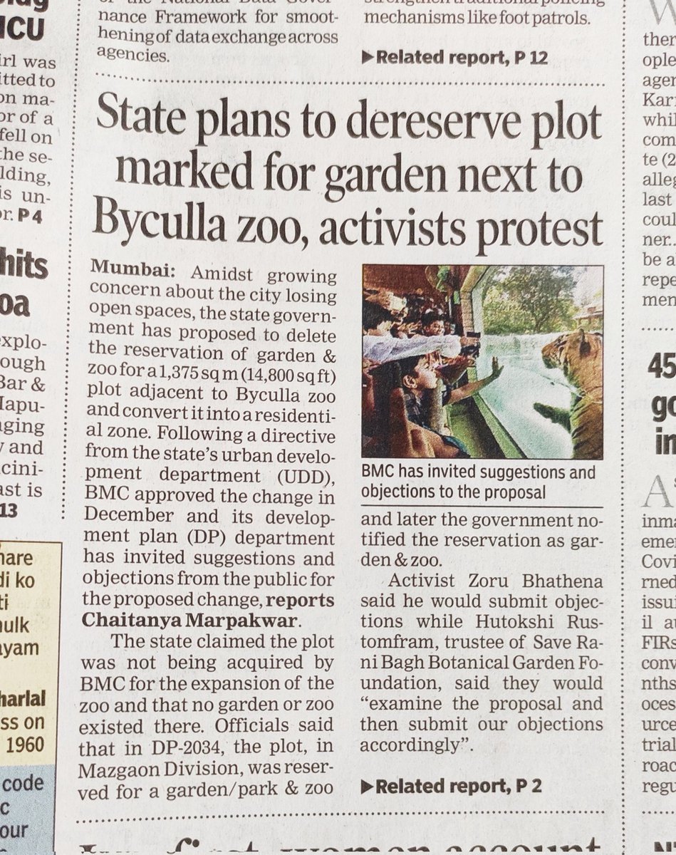 MaldeNimish's tweet photo. City is loosing the open space and state govt plans to dereserve the plot marked for garden at Byculla Zoo (Rani Bagh)
#SaveOpenSpace
@AAPMumbai @PreetiSMenon @rubenmasc @TiwariDwijendra @piusvarghese @Aslam_Merchantt @AAPKaImranMulla @mjdoshi @ANILGALGALIRTI @faredoonb https://t.co/M8XiFJeoVP
