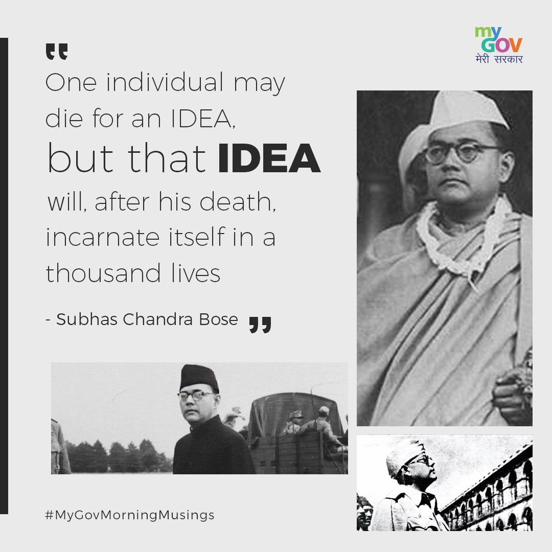 AnuragPatelIND's tweet photo. On the birth anniversary of Netaji Subhas Chandra Bose, we pay our humble tribute to one of the greatest leaders of India’s freedom struggle. His words will continue to serve as an inspiration for generations to come. 

#MyGovMorningMusings
#NetajiSubhasChandraBose https://t.co/qZpgkh0bk9