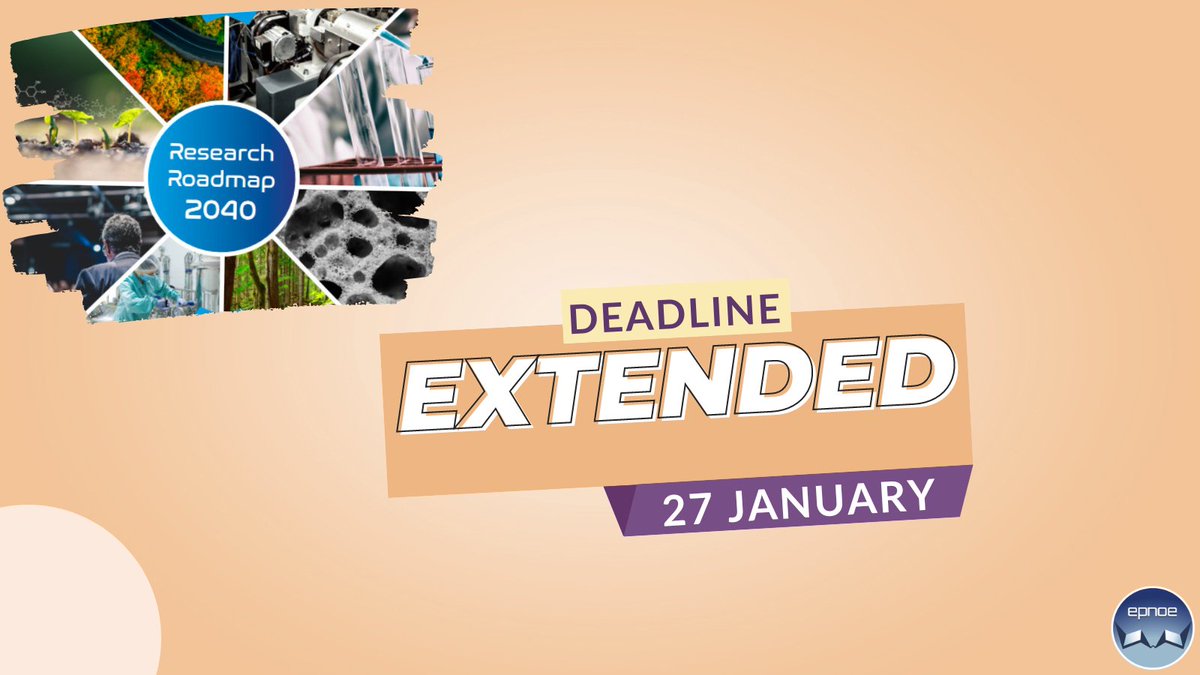 🎉 Good news! The deadline to register for the #EPNOEResearchRoadmap2040 launch event has been extended!
Have you marked your calendar for this insightful discussion on the the potential of #polysaccharide resources?
You have time until 27 January! 👉 bit.ly/3Wm3iyo