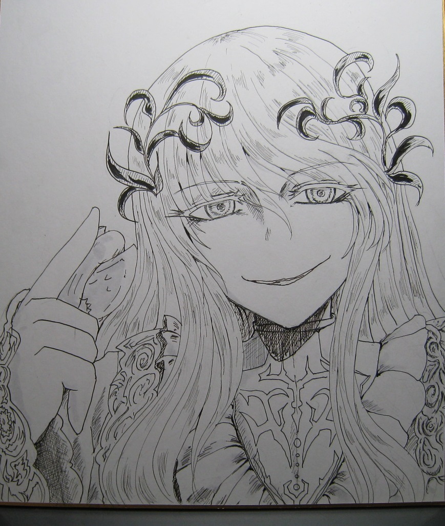 #アイギスお絵かき 
#千年戦争アイギス
おま毛の色紙 