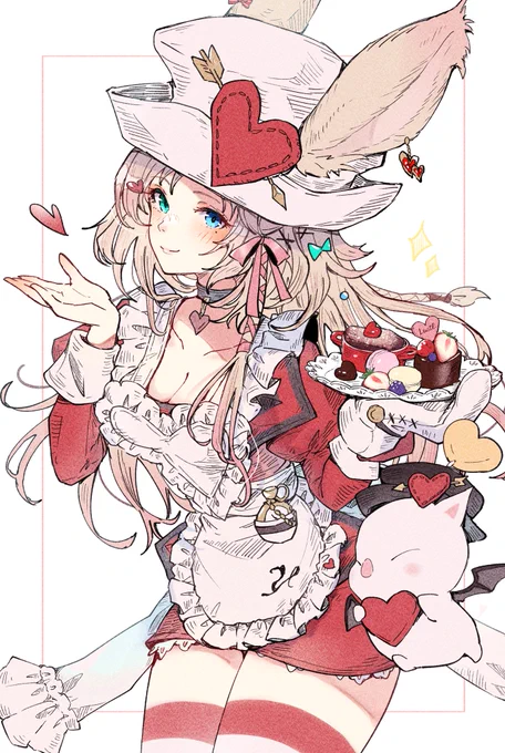 ヴァレンティオンなヴィエラちゃん②#ヴィエラ #FF14 #FF14art #FF14イラスト 