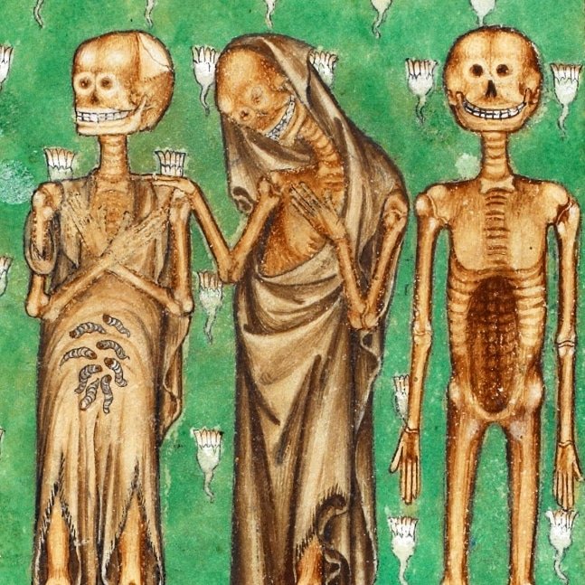 EMedievales's tweet photo. Les trois #morts dans un #Psautier du #XIVe siècle.
BL, Arundel 83, fol. 127r.
#medieval #art #dead #psalter #death #maggots #skull #14thcentury #medieval #art #manuscript #book #history https://t.co/M1UIU1ahUf