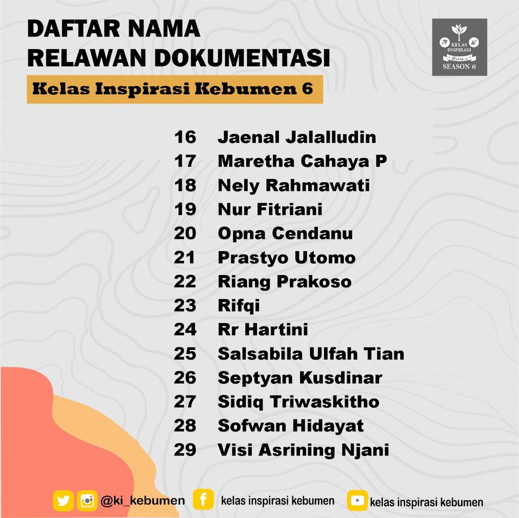 KI_Kebumen's tweet photo. Salam Inspirasi

Selamat kepada Relawan Dokumentasi Kelas Inspirasi Kebumen #6 terpilih. Selanjutnya, kakak akan dihubungi oleh panitia untuk dimasukan ke grup rombel masing-masing. Sampai jumpa di Kebumen 🤗
✨Menapak batu harapan, meraih puncak impian ✨
#kelasinspirasikebumen https://t.co/t6qUmSz7KF