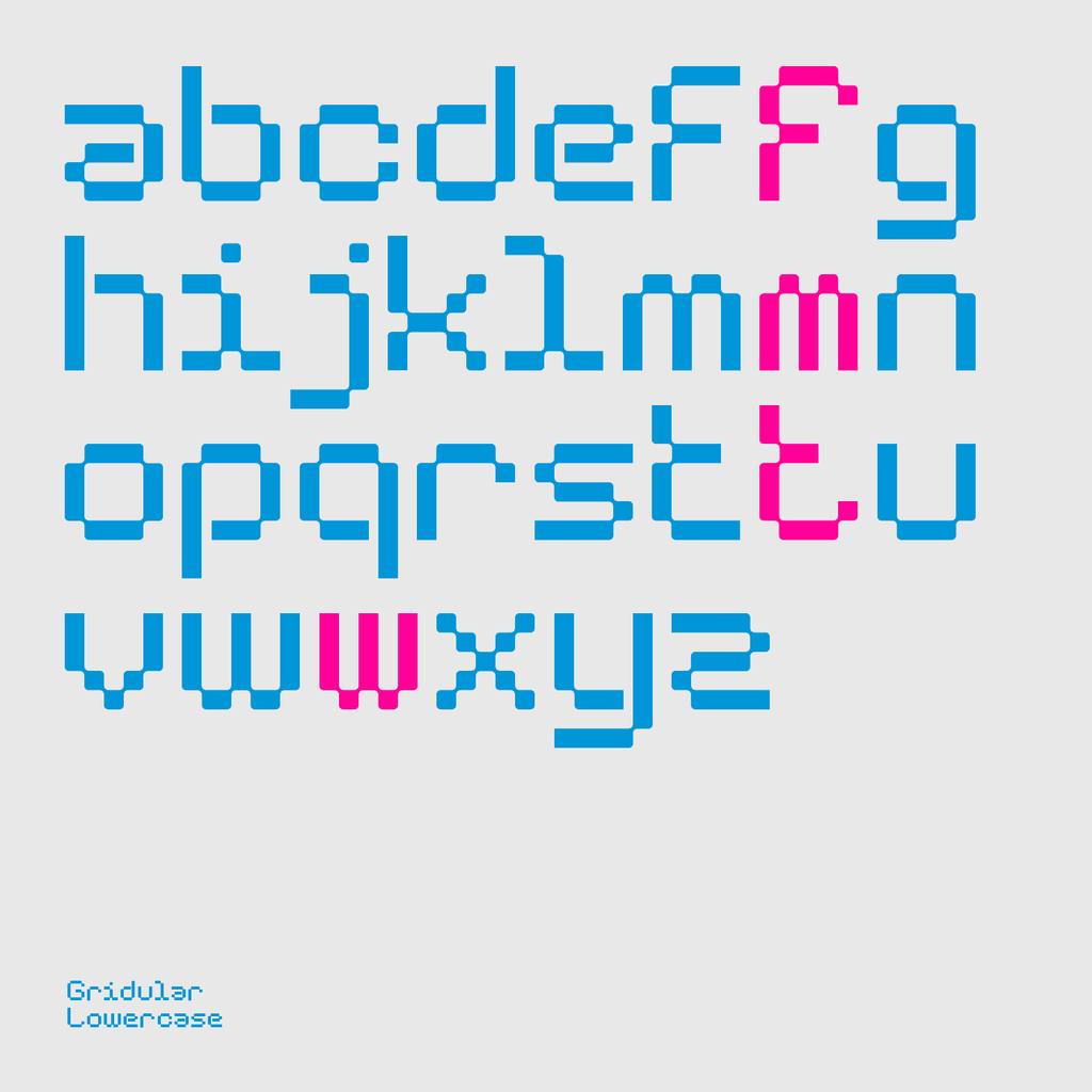 type01_'s tweet photo. FREE FONT — Gridular 🔥 

Originally started as an experiment by Mark Bloom (@cotypefoundry), whose admiration for Wim Crouwel’s grid-based type designs is often an inspiration for new typeface ideas. 

Download for free exclusively >> https://t.co/iGj0pspKIb https://t.co/ZR3MEiI9Id