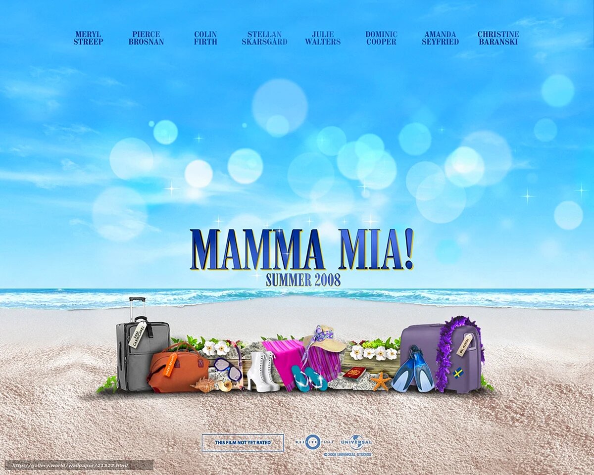Мамма Mia фильм 2008 Постер