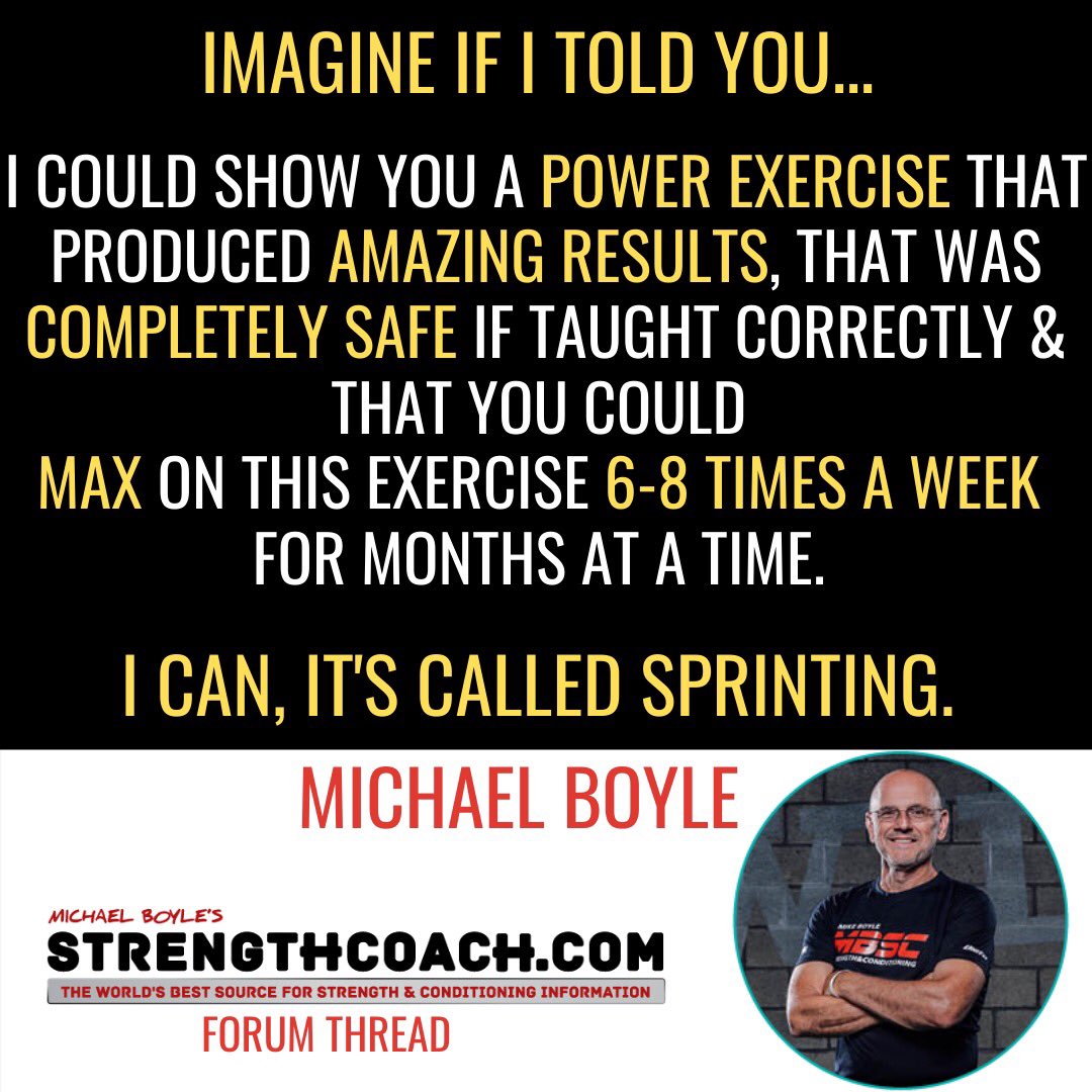 Just to be clear, the biggest reason we run sprints is that we get all the lower body muscles working at speeds way higher than anything we can do with weights. Average sprinters are about 8 m/sec.