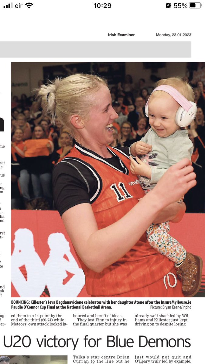 When your baby girl has just turned 1 & you shoot 5 three-pointers in your 17 pts to help @KillesterBball win da Cup 😍 Fab performance by Ieva Bagdanaviciene & fab pic by @Inphosports @tribryan Aren’t mums just bloody amazing?!#womeninsport #womeninsportIRL #motherhood #mum