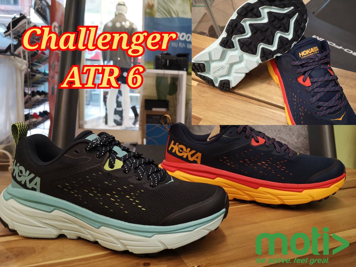 HOKA Challenger ATR 6 🏃

Road? Trail? This shoe has you covered for both!

- Reinforced toe cap for extra protection
- Recycled polyester cords 
- 4mm lugs for all terrain traction

Try them instore now!
#Moti #hokachallenger #trailrunning #roadrunning #runningshop #shoplocal
