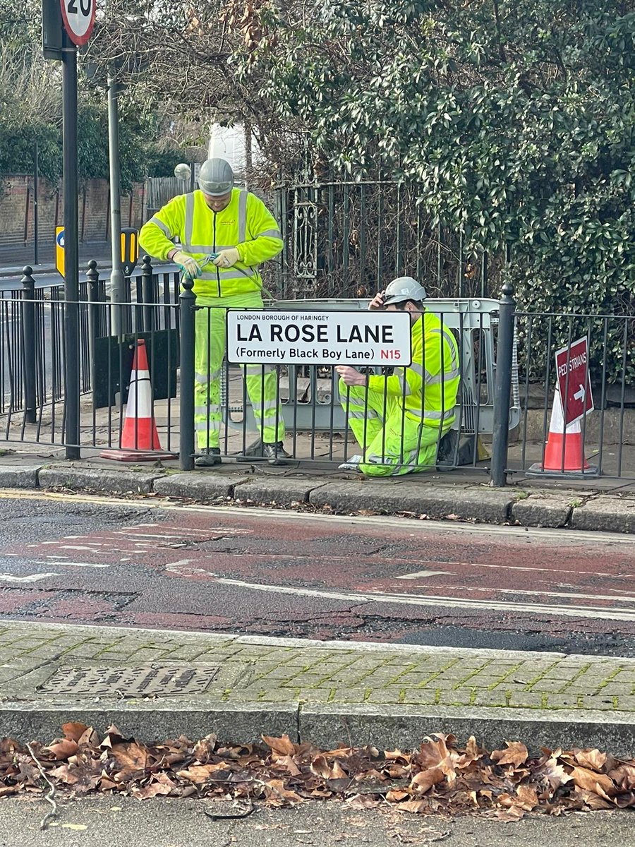 Founder of New Beacon Books John La Rose being honoured as the problematically named Black Boy Lane is finally renamed.