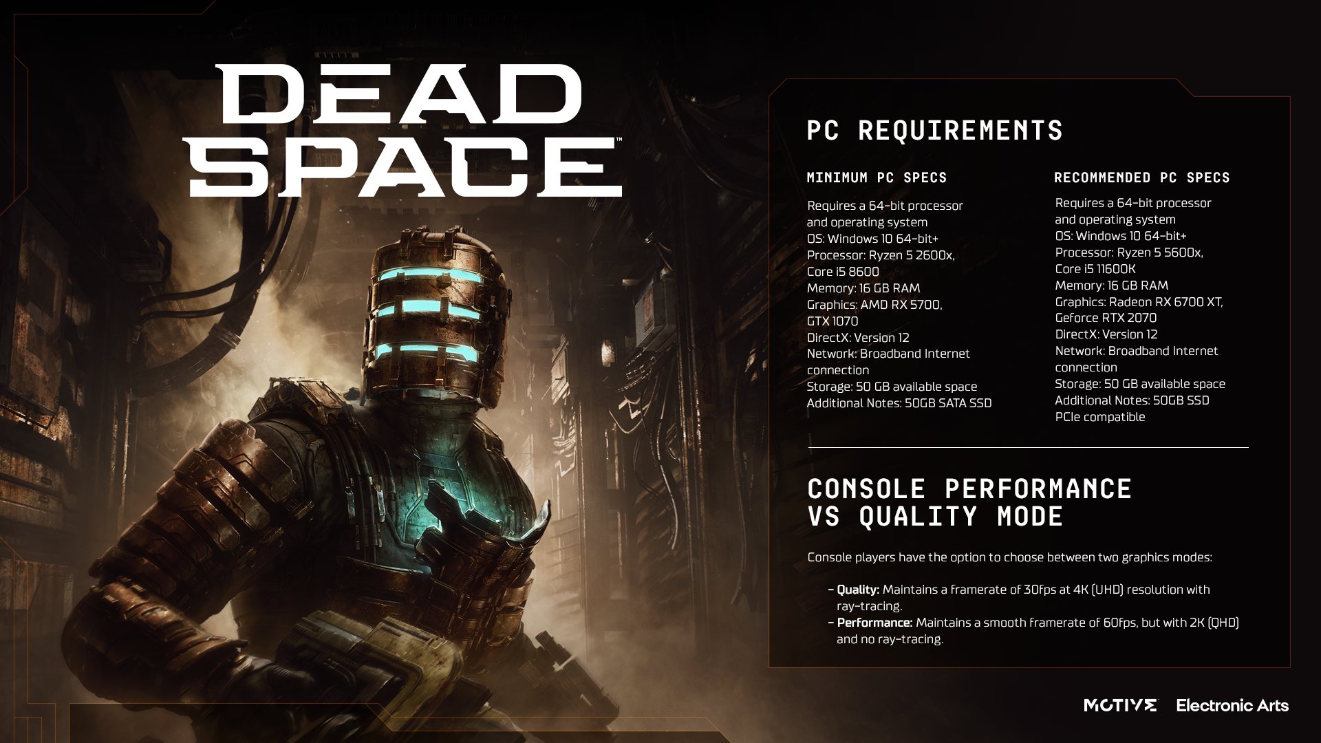 Dead Space System Requirements - Can I Run It? - PCGameBenchmark