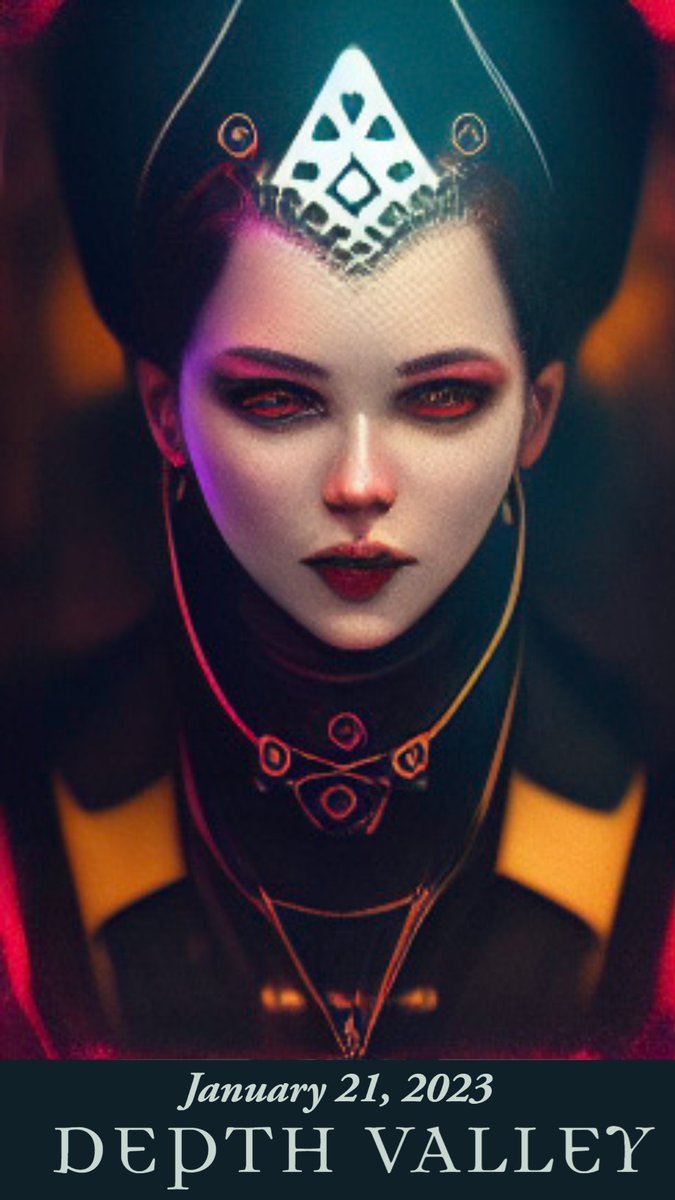 jsaundersstudio's tweet image. Whose glittering gems were quite cunning
She wore them with pride, On her dress, side by side
And all the kings gasped in amazement at their stunning
#DepthValleyAI #midjourney #AiGenerated #aiexploration #lowbrow #popart #DailyAiChallenge #Thereoncewas #queenofdimonds