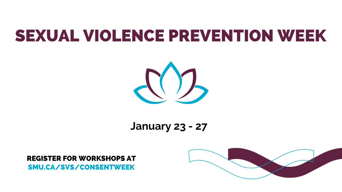Jan 23-27 is Sexual Violence Prevention week & we're challenging you to start talking about it!

Come out to this week's in person events or access SVS online courses to explore material at your own pace.

Visit smu.ca/svs/consentweek for details.

#SMUSAAS #SMUcommunity