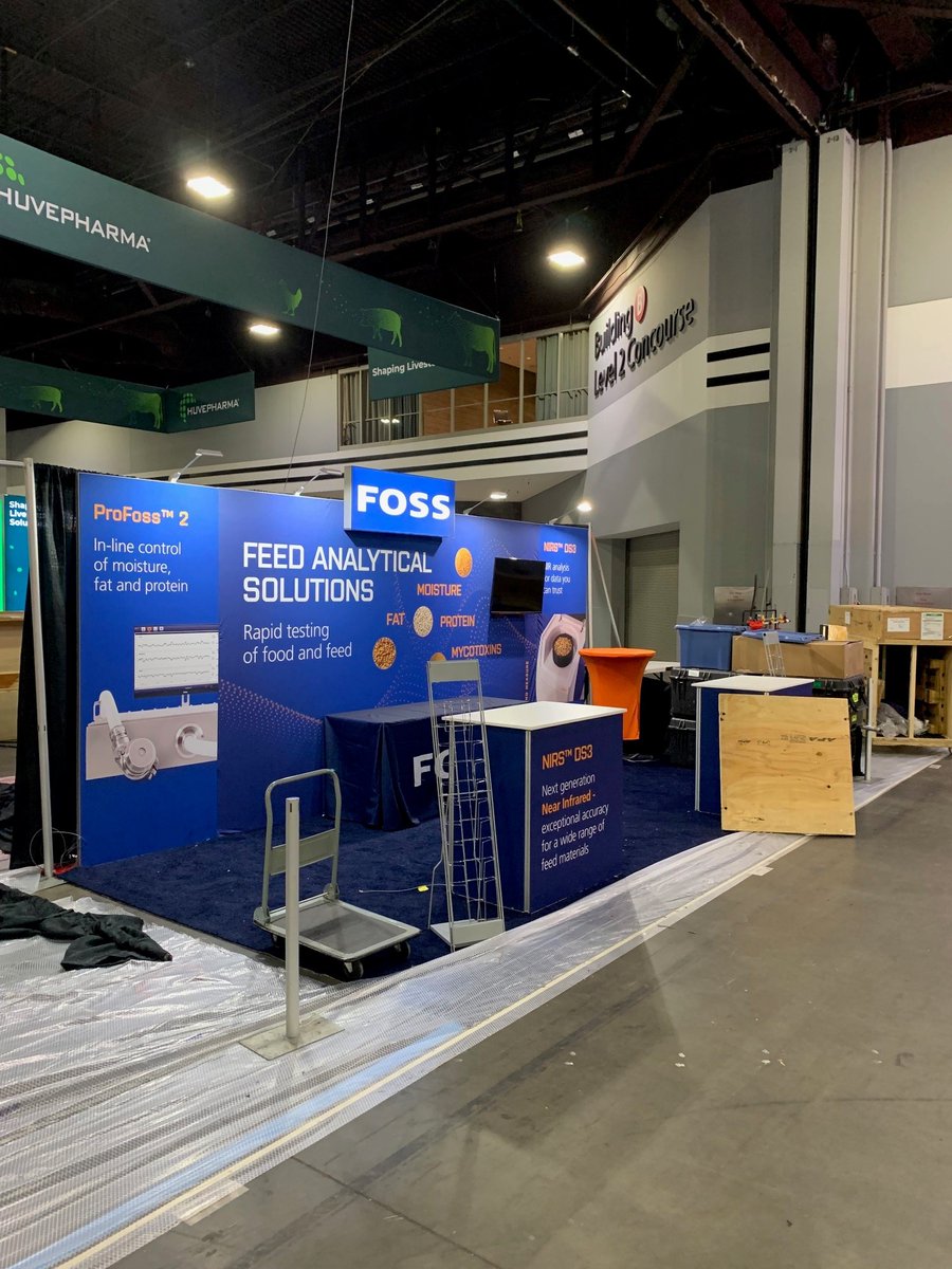 FOSS_Americas's tweet image. Booth preparation is underway at IPPE! We look forward to visiting with customers and making new connections. Stop by booths B5313 and C13407 to meet our Feed and Meat segment team members and new staff visiting from FOSS Denmark corporate headquarters. #MeatMasterII #NIRS