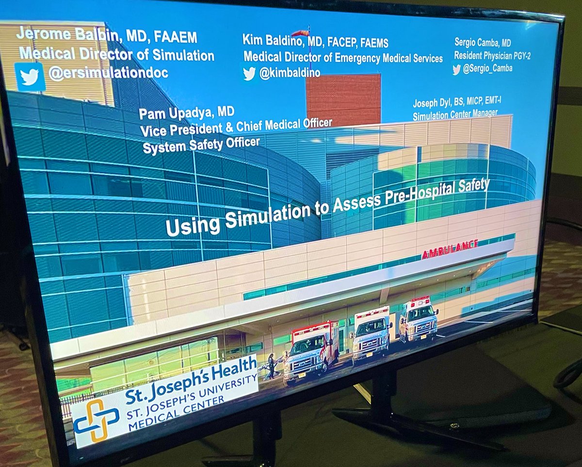 The squad out here sharing our #Simulation and #EMS work at #IMSH2023. #emergencymedicine