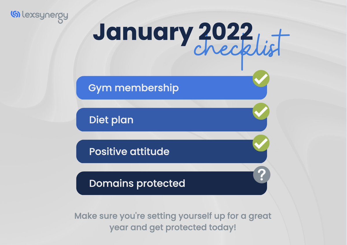 Bettering yourself is always high up there for New years resolutions, but what about bettering your domain management and online brand protection? Take proactive measures to ensure your brand and domain(s) are adequately protected in 2023. #domains #brandprotection #lexsynergy