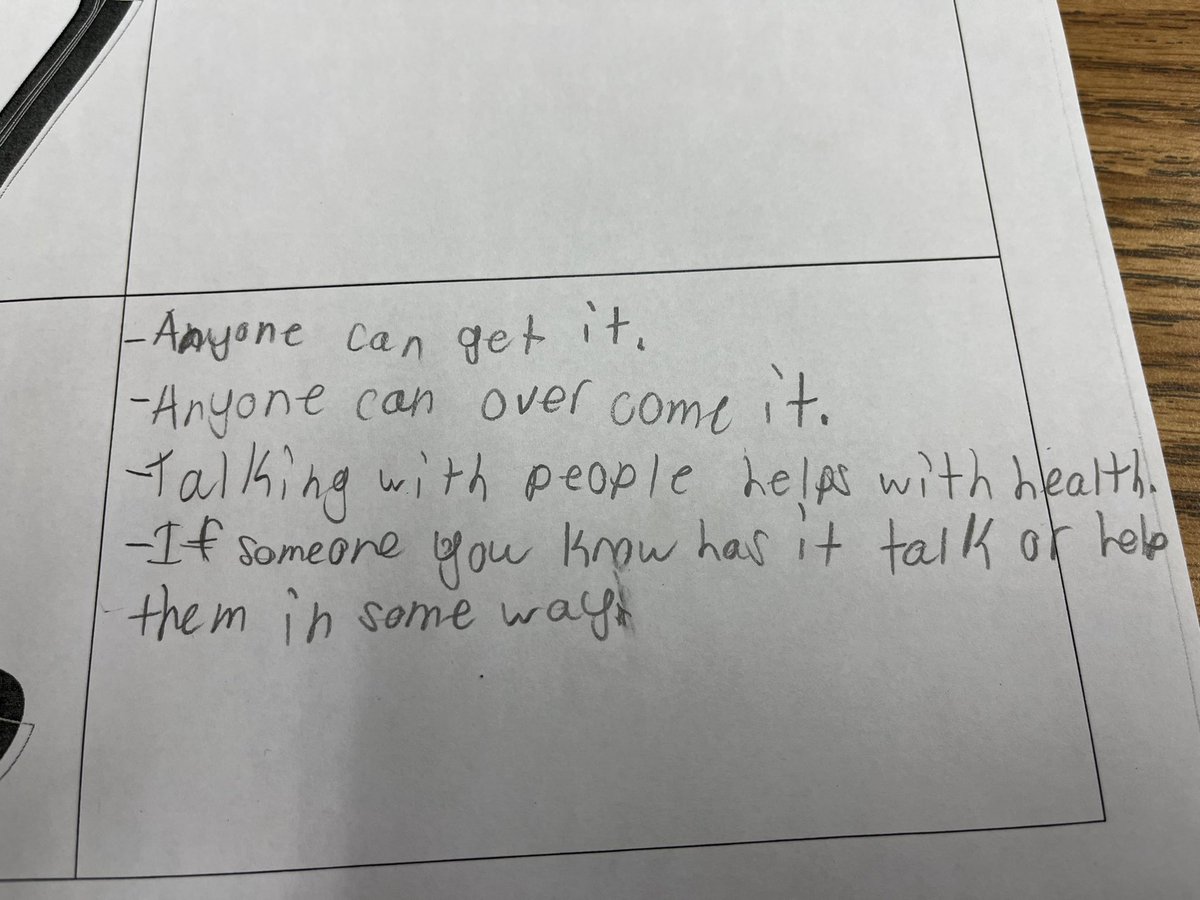 After watching Paul Ranger’s story via <a href="/TSNHockey/">TSN Hockey</a> and <a href="/DarrenDreger/">Darren Dreger</a> with my Gr. 7/8’s, I had them jot down their thoughts after having watched it… here are some of the responses! #MentalHealthMatters