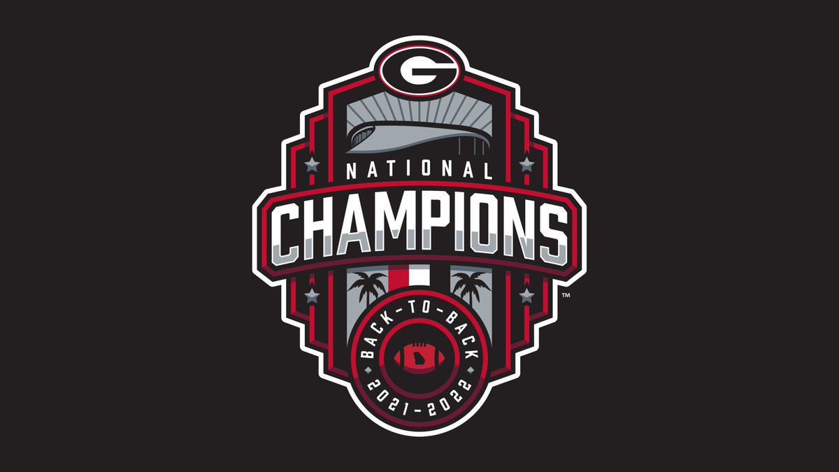 _Chad_Morehead_'s tweet photo. Four national titles = Four logos. 

I've been blessed to have the opportunity to create the official logos for all four of The University of Georgia's National Championships.

#GoDawgs https://t.co/xkrlAZzWD9