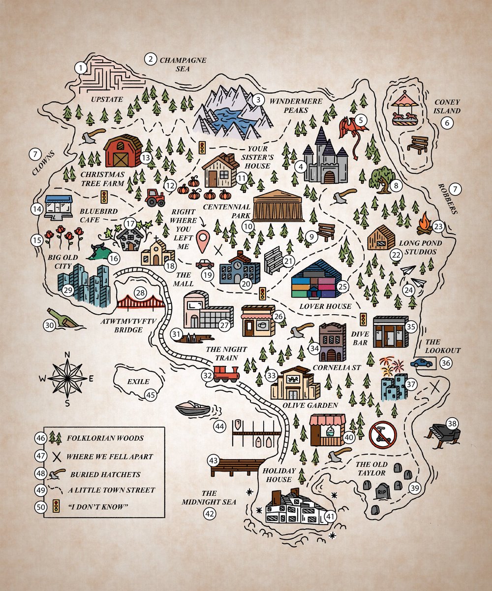 ekelleydesign's tweet photo. Taylor Swift fantasy map &amp; a guide to all of the places &amp; things I added! 🧵🫶🏼✨

https://t.co/5bCRAKUKCE https://t.co/c3Hzsdkg52