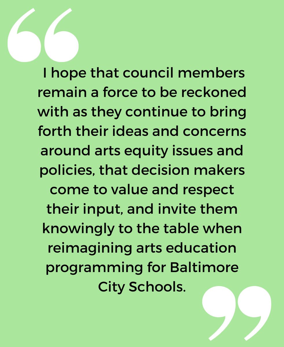 tb: For our very first Advocacy Ave in June 2023, we chose to spotlight Sheena Morrison at <a href="/ArtsEveryDay/">Arts Every Day</a> based on how well she prepared the Baltimore Youth Arts Advocacy Council (BYAAC) for their session “Got Art? Youth-led Panel on Arts Equity” at our 2022 Maryland Arts Summit.