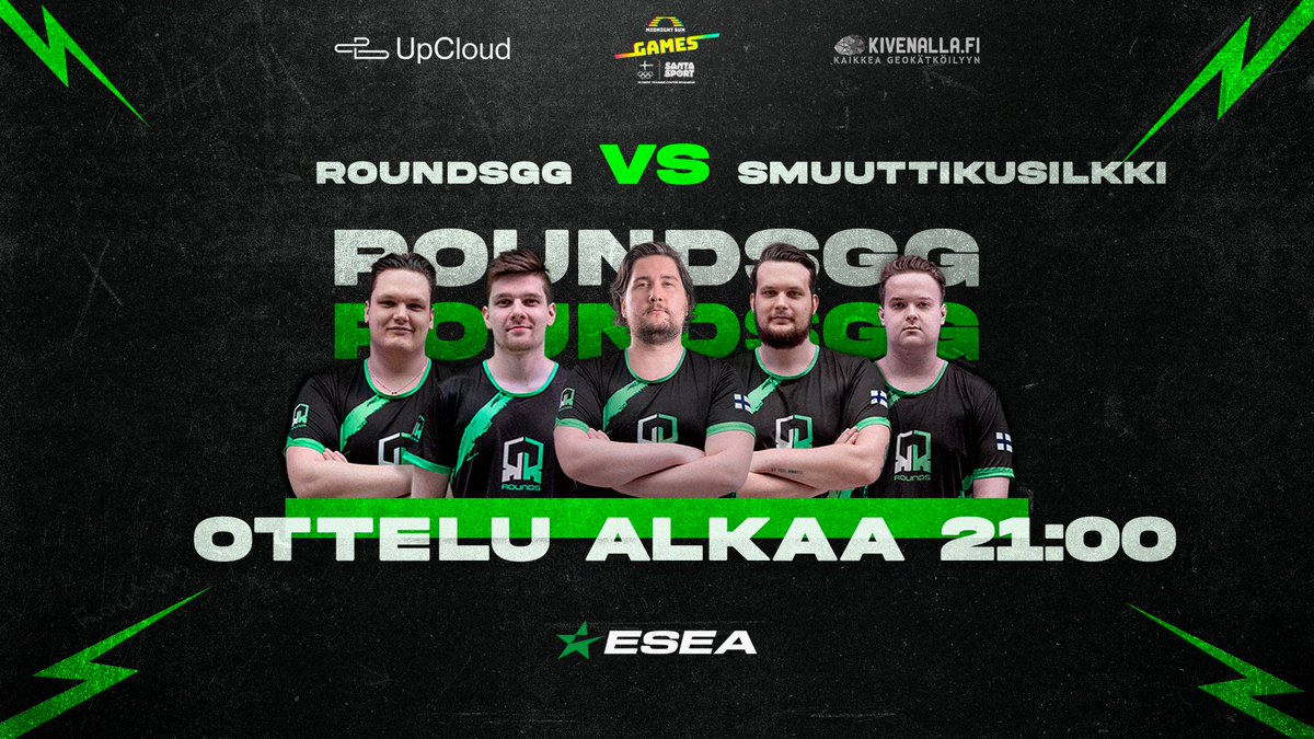 twitch.tv/roundsgg klo 21:00 🆚 smuuttikusilkki. 

Illan ottelussa vierailee analystina <a href="/Tanhuesports/">Tanhuvaara esports</a> CS:GO-valmentajakoulutus ja <a href="/Micsu0/">Mico Lonka</a> 

📢Lue kommenteista lisää Tanhuvaaran ilmaisesta CS:GO -valmentajakoulutukseksesta!
 
🎙️<a href="/joopihttv/">joopih</a> 

#csgofi #esportsfi