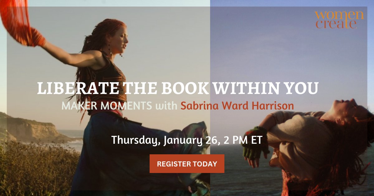 ⭐️Join us this Thursday, January 26, at 2 PM ET, for a conversation with artist and author Sabrina Ward Harrison ⭐️ You won't want to miss MAKER MOMENTS: Liberate the Book Within You – Register today: attendee.gotowebinar.com/register/28680… #artist #live