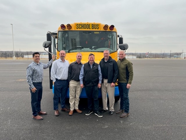 Happy to meet with some of my @LionElectricCo team members during my visit to our manufacturing facility in Joliet, Illinois! Proud to see our clean, electric school buses being built in the heartland of America. @USDOT @EPA #electrification #MadeinAmerica