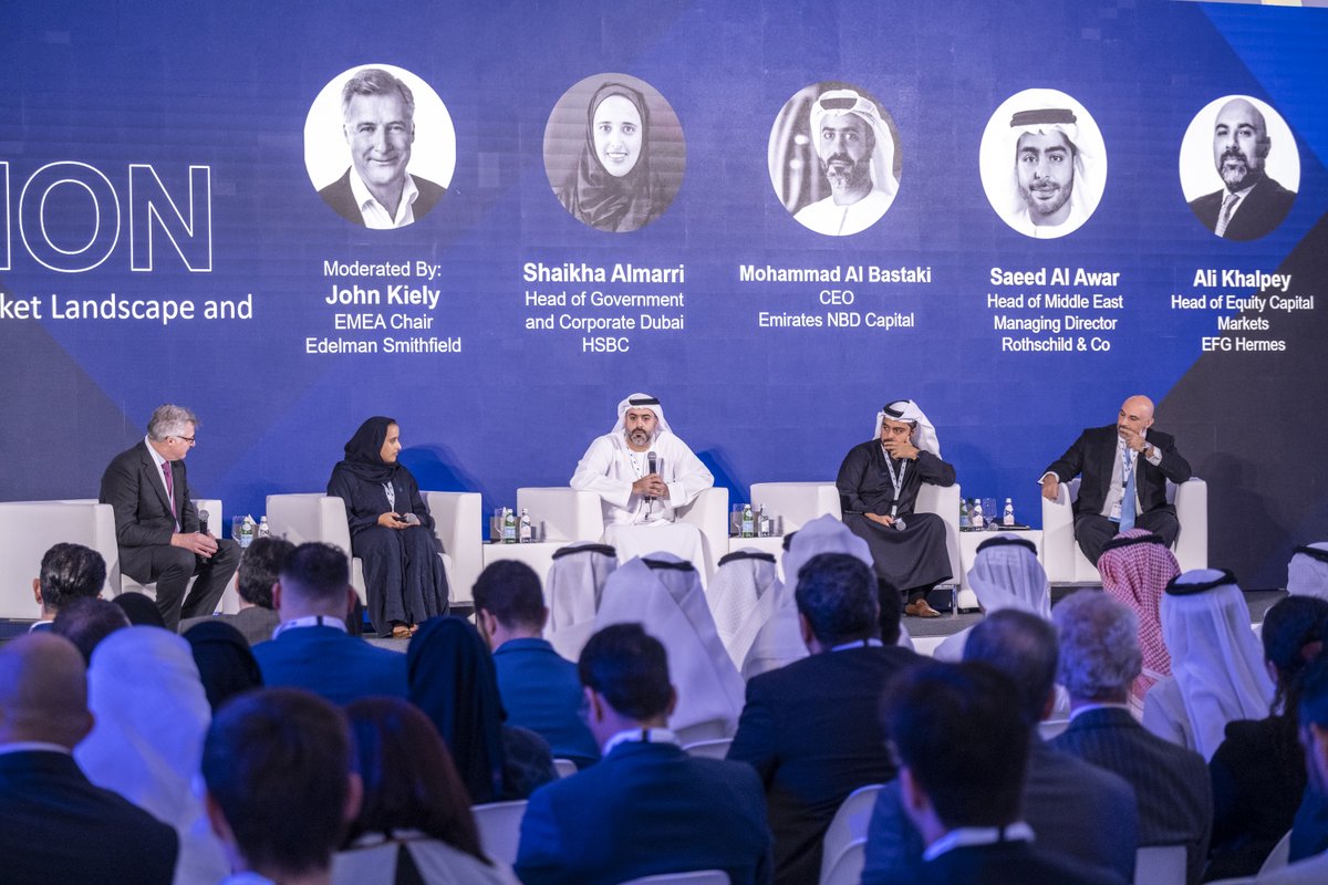 DXBMediaOffice's tweet photo. Highlights from the Inaugural edition of MENA IPO Summit at @MOTF. Jointly organised by  @DFMalerts and @DWTCOfficial, @SummitIpo sheds light on the strong impetus and promising prospects of the IPOs sector in #Dubai. https://t.co/Ygk5YaOZ9U