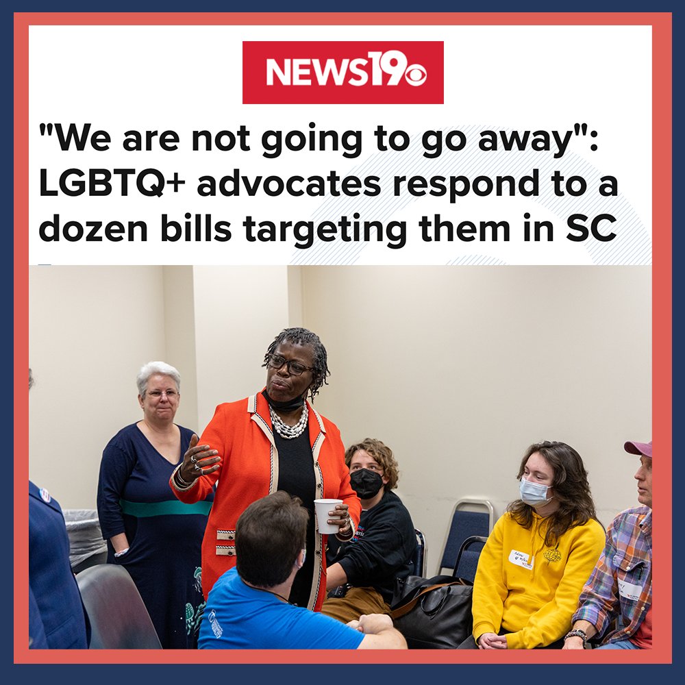 'Everybody has the right to live in a country where they are not hassled and harassed, where they are not judged for who they love,' said Rep. @GCobbHunter a sponsor of the inclusive nondiscrimination bill filed in SC. Thank you for your support! wltx.com/article/news/p…