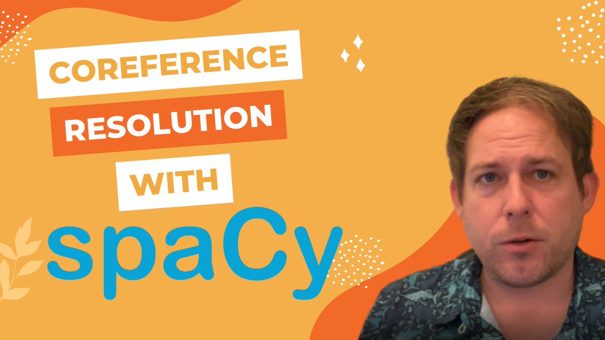 wjb_mattingly's tweet image. In this video, we do coreference resolution with @spacy_io 's new experimental coref model/pipeline!
Video: youtu.be/TRvAOdrLo6k
#nlp #spacy #digitalhumanities #python #pythonprogramming #machinelearning