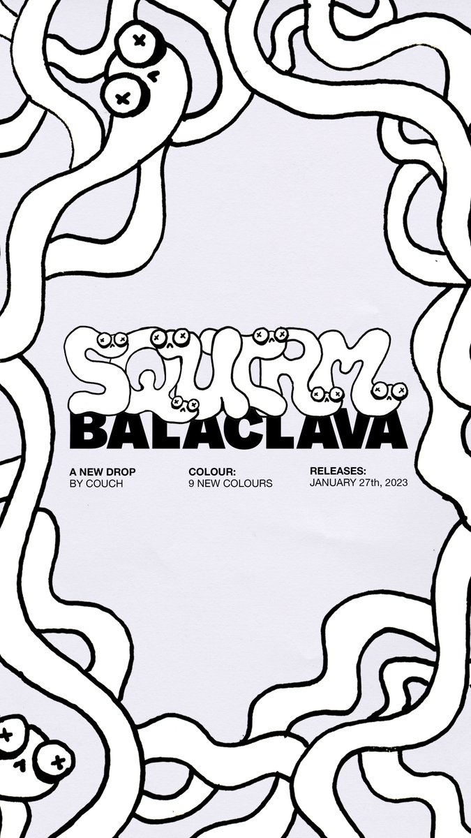 SQUIRM Balaclavas: 01/27/2023 • 10am

• 9 NEW COLOURS
• HAND CROCHETED
• 100% ACRYLIC YARN

📸 Photos by: <a href="/Breeahhna/">Bri ☻</a>