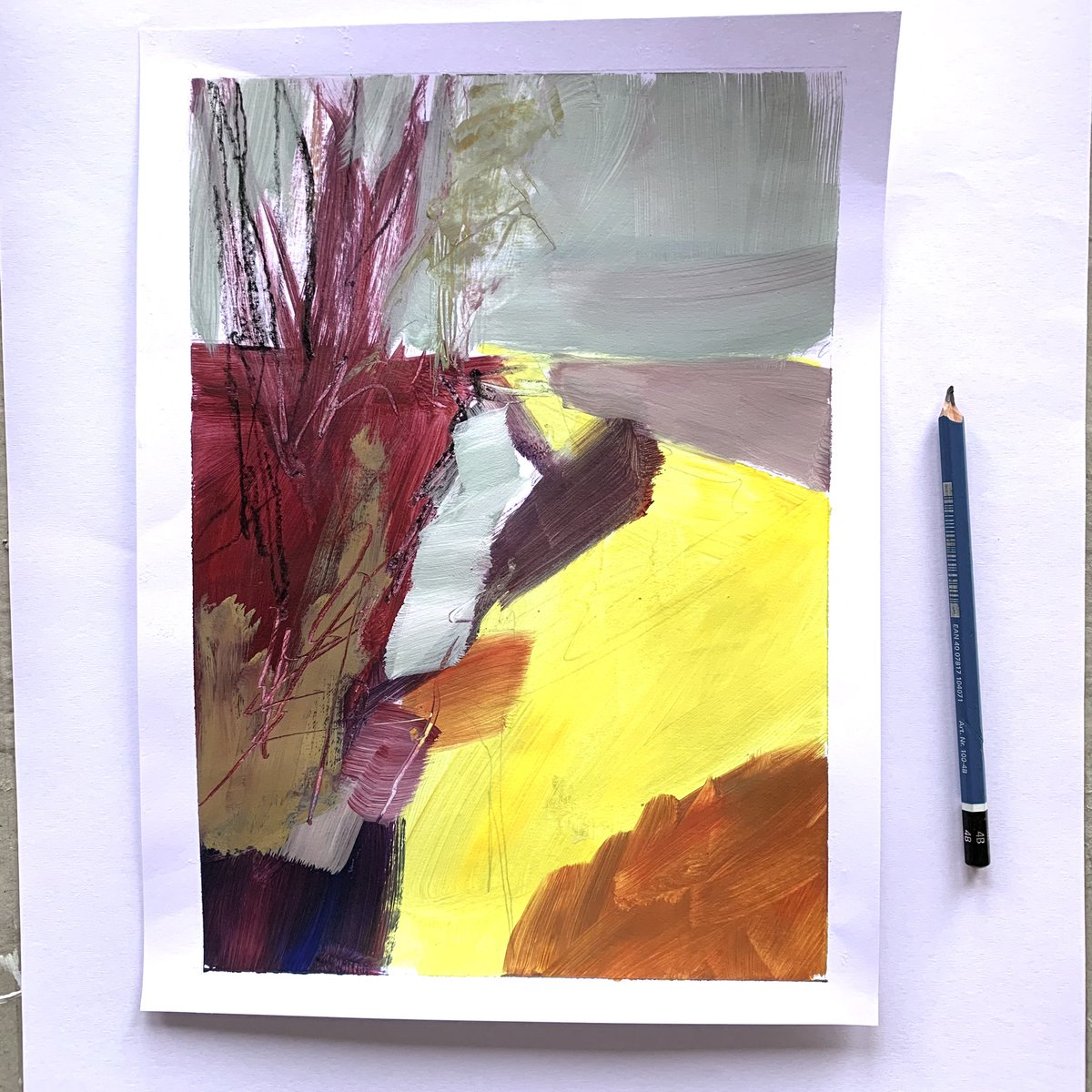 S_Jennings_art's tweet photo. Playing with purple.
The final two little sketches from my trip out last week. 
I’ll have a think about which sketch, if any, I might take further into a more developed painting. I have quite a lot of work in progress at the moment and need to get some things finished! #colour https://t.co/bE7bEBZbne