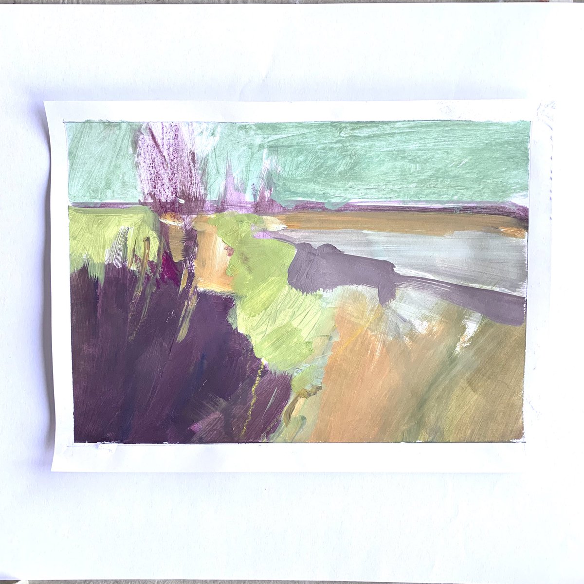 Playing with purple.
The final two little sketches from my trip out last week. 
I’ll have a think about which sketch, if any, I might take further into a more developed painting. I have quite a lot of work in progress at the moment and need to get some things finished! #colour