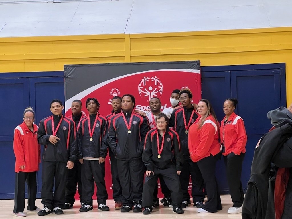 On Sunday, January 22nd, our Special Olympics Basketball team took the gold in their division, beating Kankakee and ATP to qualify for the State Tournament, being held at ISU in Bloomington in March.  Way to go, Raptors!  We are so proud of you.